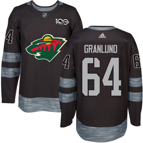 Adidas Wild #64 Mikael Granlund Black 1917-100th Anniversary Stitched NHL Jersey